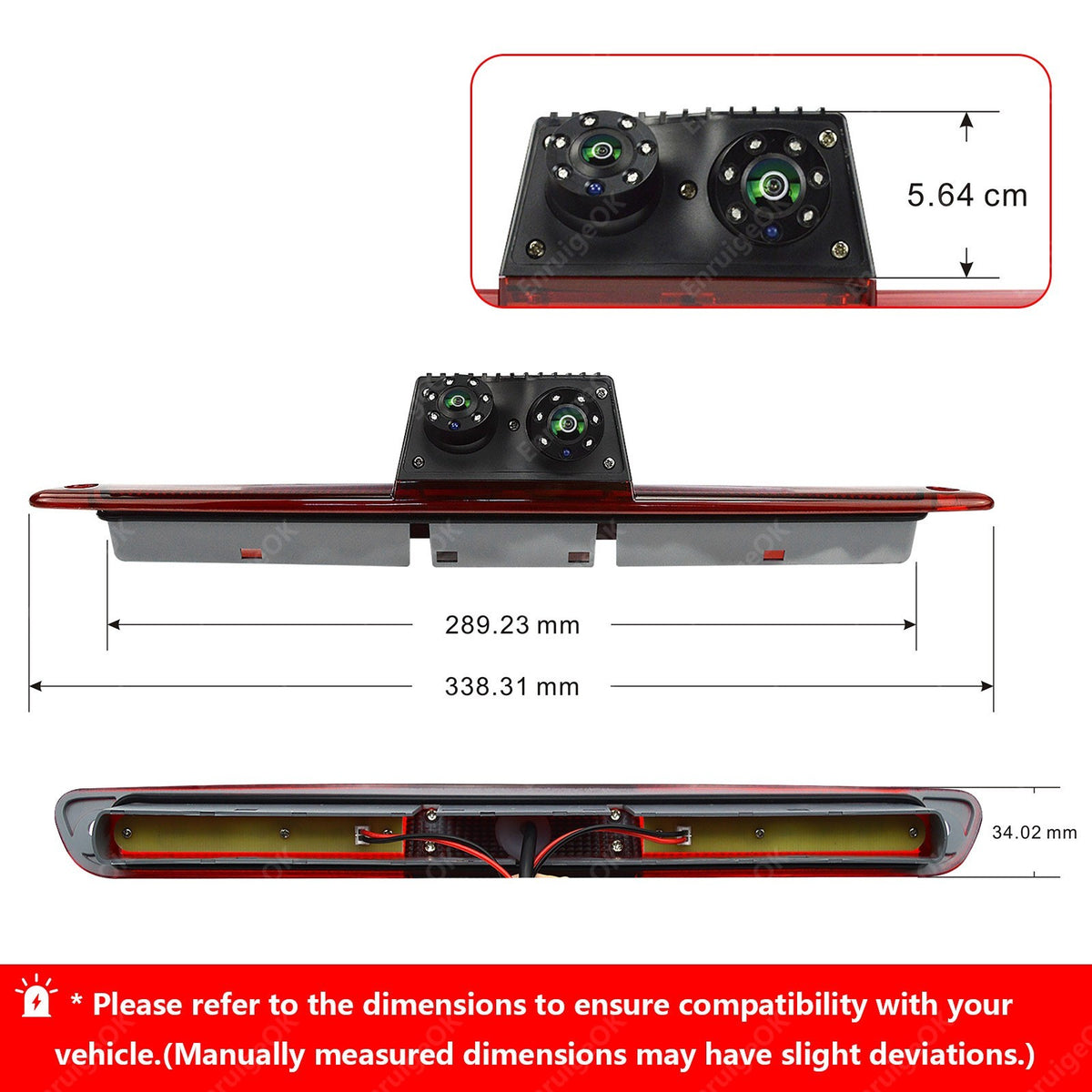 Brake light Dual Camera + 6.86" Mirror 2 Screen For Mercedes Sprinter VW Crafter4