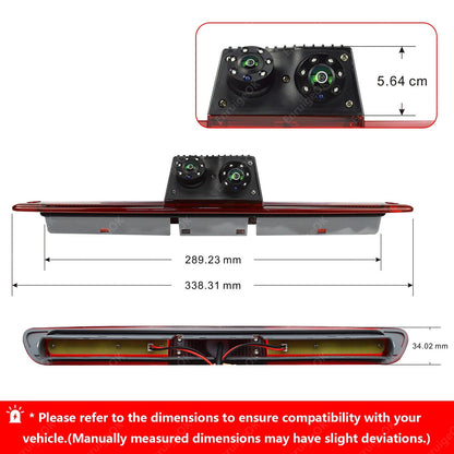 Brake light Dual Camera + 6.86" Mirror 2 Screen For Mercedes Sprinter VW Crafter4