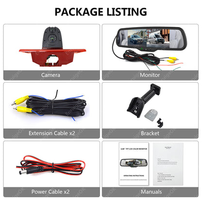 Citroen Dispatch 2007-2016 Dual Brake Light Reverse Camera + 6.86'' Split Screen22