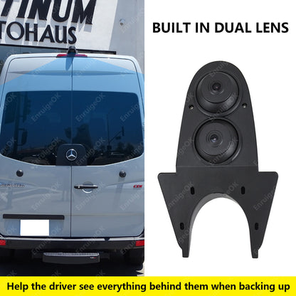 Dual Lens Rear View Reverse Camera Roof Mount For Mercedes-Benz Sprinter Van2
