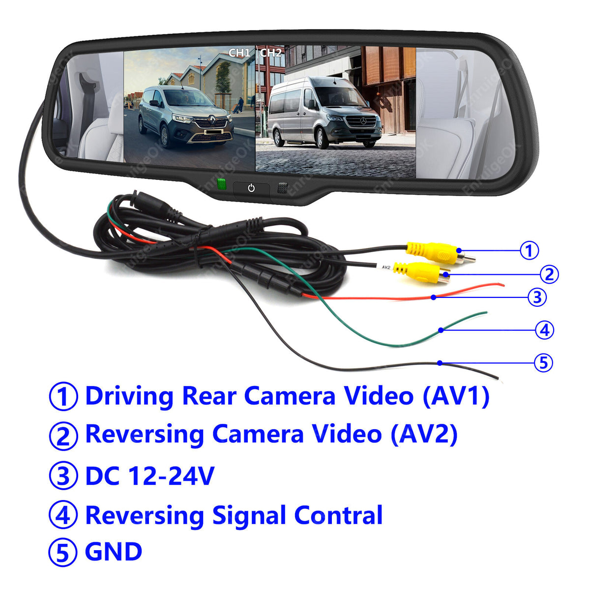 For Peugeot Boxer Fiat Ducato Brake Light Reversing Camera + 6.86" Split Screen22
