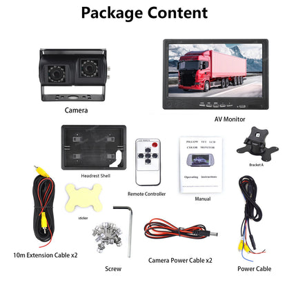 Motorhome Van Dual Twin Commercial Reversing Reverse Rear View Parking Camera19