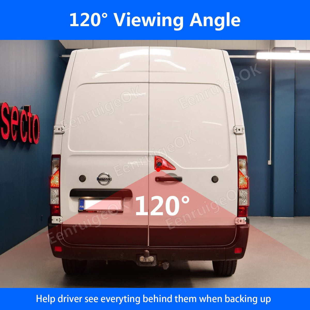 Reverse Camera For Nissan NV400 Opel Movano Renault Master+5" HD Suction Monitor12