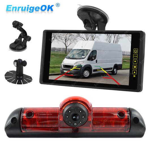 9" Monitor & Rear Brake Light Reversing Camera Kit For Fiat Ducato Citroen Relay0