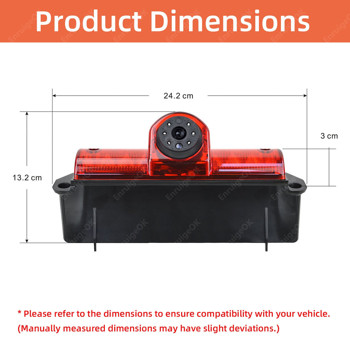 For Chevrolet Express GMC Savana 1500 2500 3500 Brake Light Reversing Camera Kit3