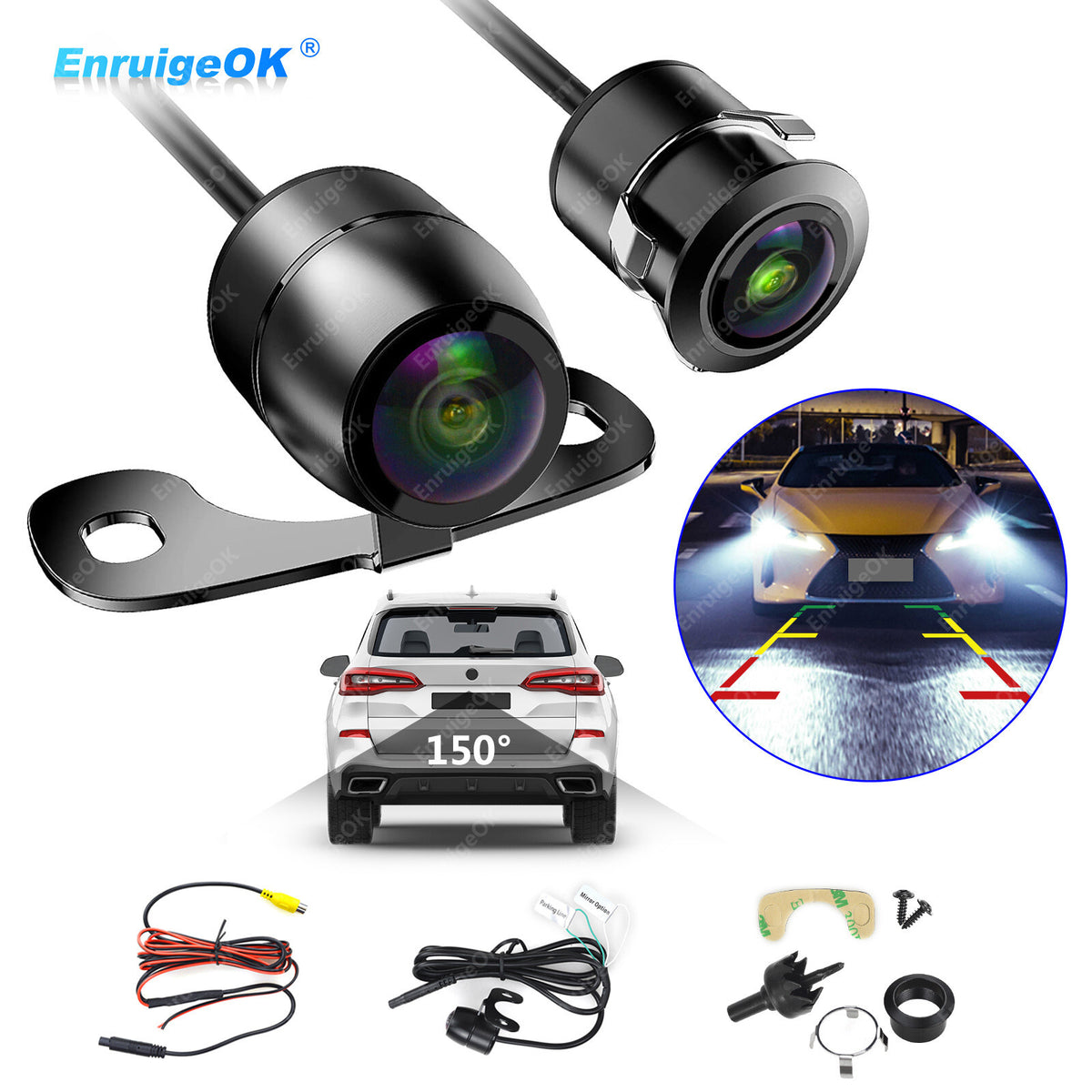 Car Rear/Front View Reverse Camera Parking Backup Cam Night Vision Waterproof0