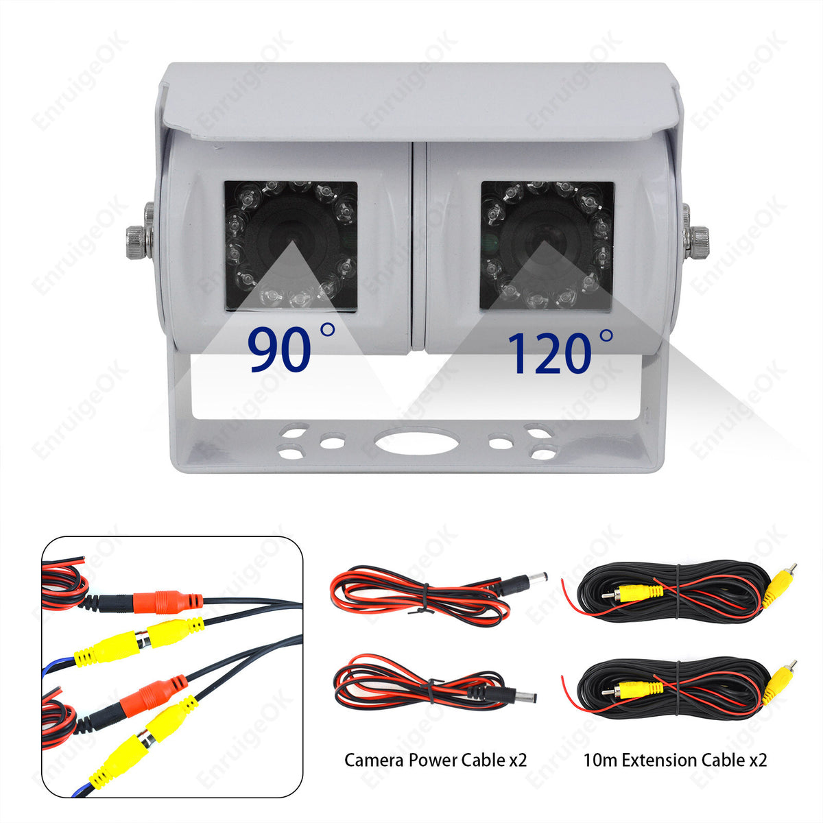 Motorhome Van Dual Twin Commercial Reversing Reverse Rear View Parking Camera7