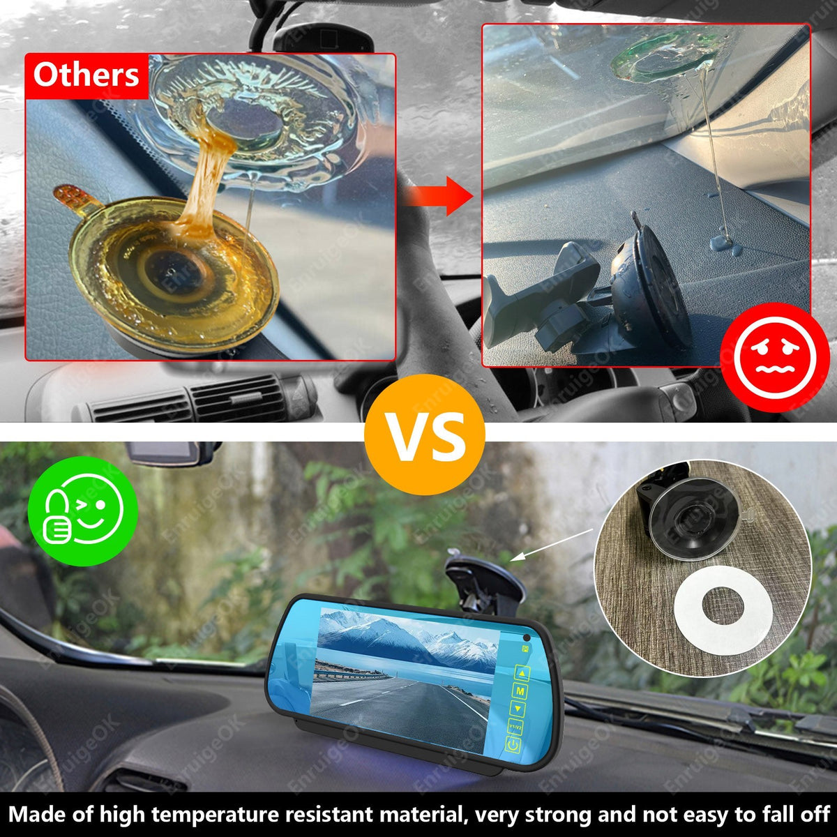 7" Car Rear View Mirror Monitor with Clip & Suction For Rear Reversing Cameras3