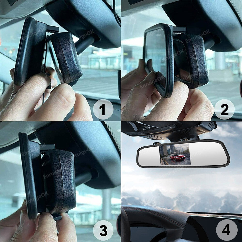 Tailgate Handle Backup Camera For 2009-2017 Dodge Ram 1500 2500 3500&Monitor Kit6