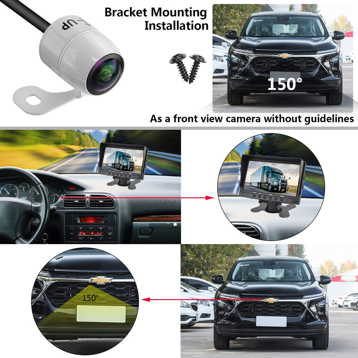 Universal Car Front/Side/Rear View Reverse Backup Night Vision Parking Camera HD5