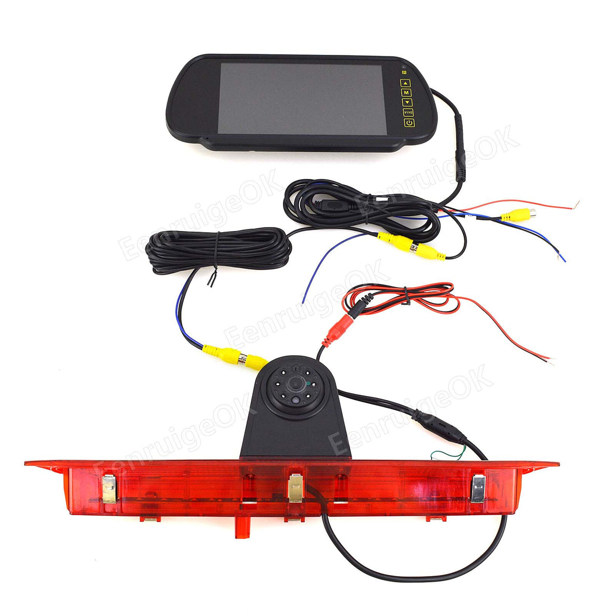 7" Mirror Monitor Rear Brake Light Reversing Camera Van For Ford Transit 350 MK821