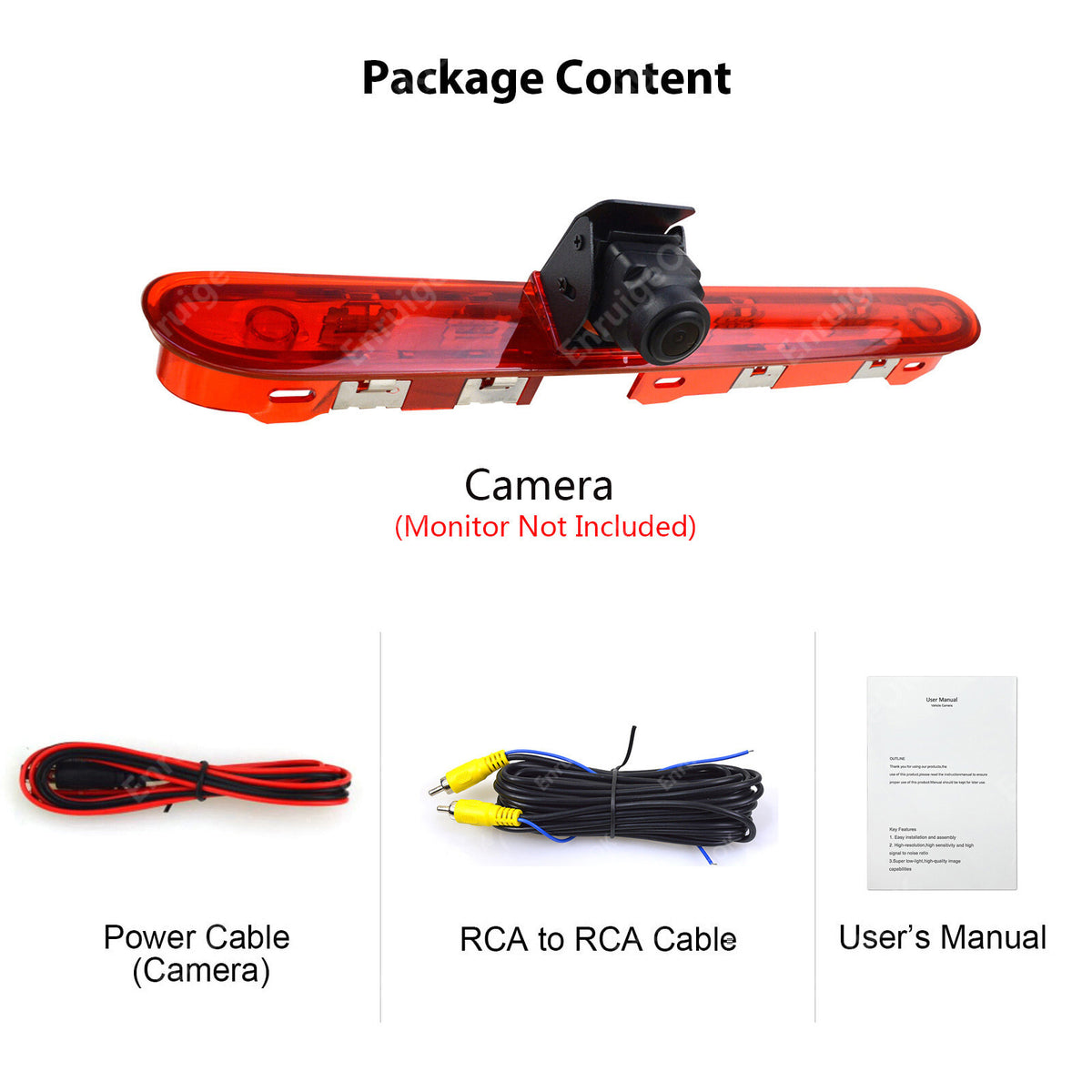 Peugeot Expert Van 2016-Onwards Rear Reversing High Level Brake Light Camera17