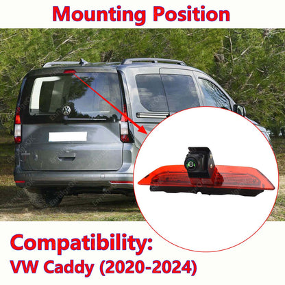 Brake Light Reversing Camera For VW Caddy MK4 (2020-2024) & 6.86" Split Monitor2