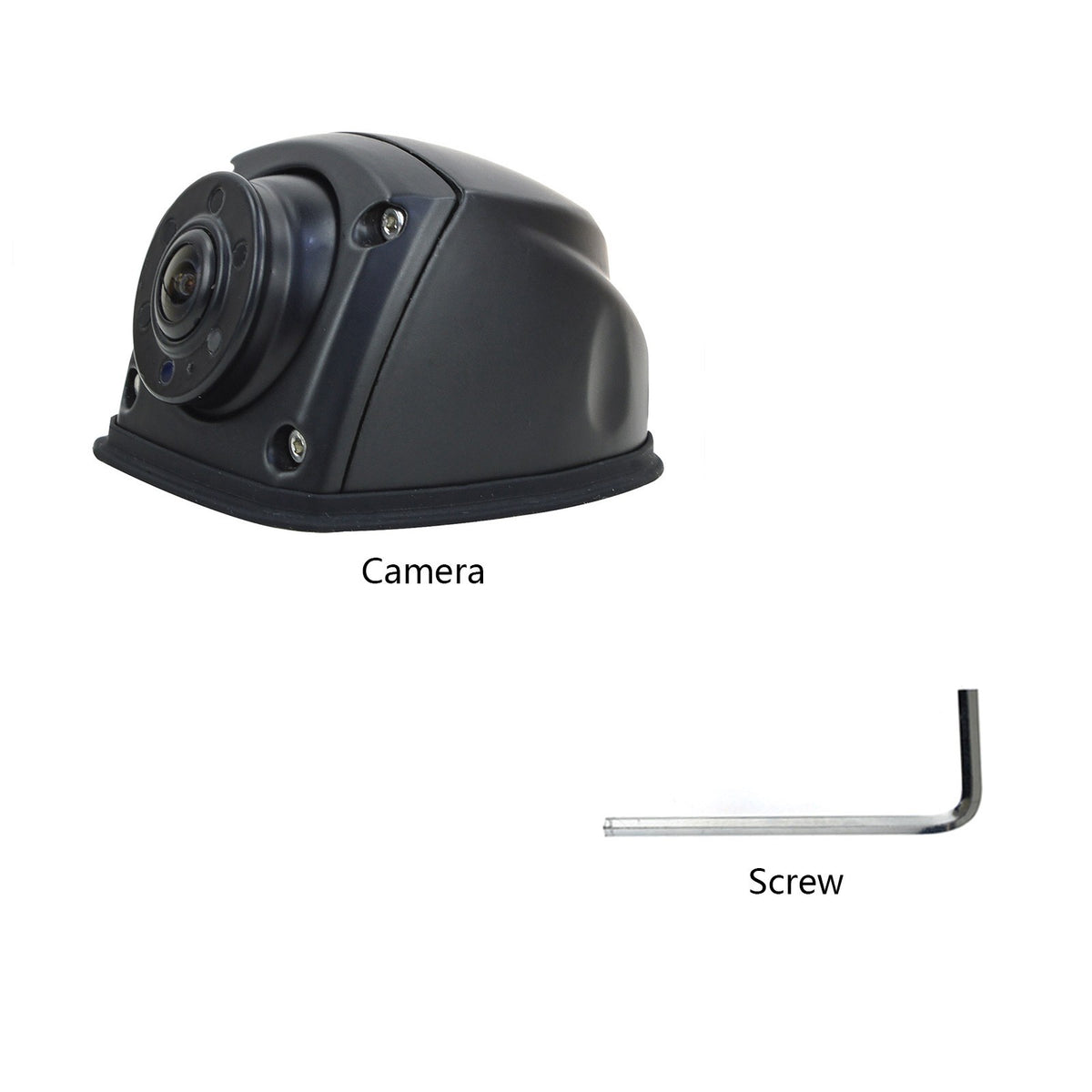 Black 4PIN Forward/Side View Camera 5 IR LEDs Waterproof 9-35v Truck Caravan Rv13