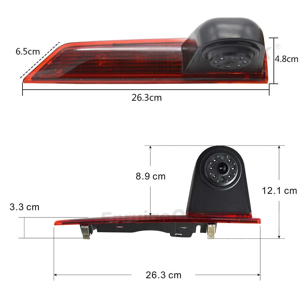 Brake Light Rear View Backup Camera for Ford Transit Custom + 7'' Mirror Monitor13