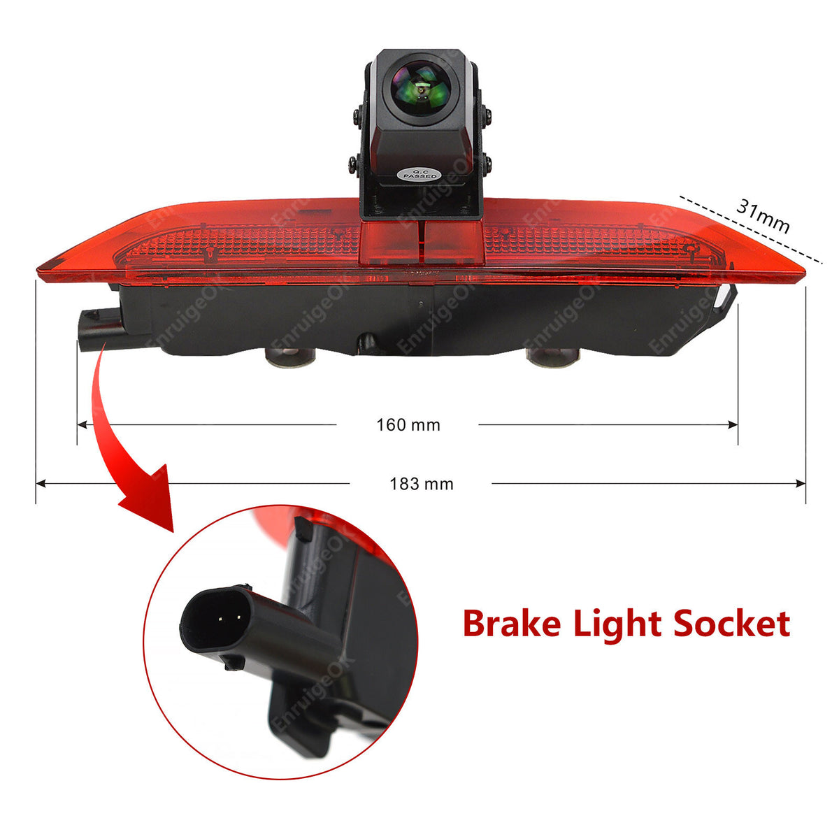 Wireless Rear Brake Light Reversing Camera Kit For VW Caddy MK4 (2020-Present)12