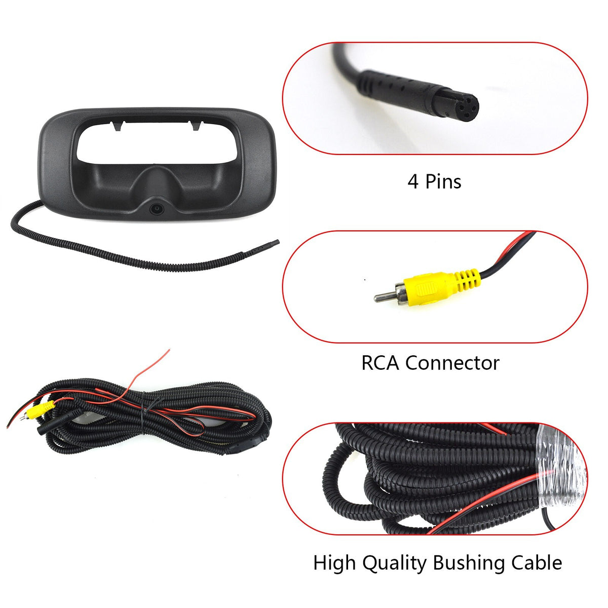 Tailgate Handle Backup Camera Kit for Chevrolet Silverado/GMC Sierra (1999-2006)5
