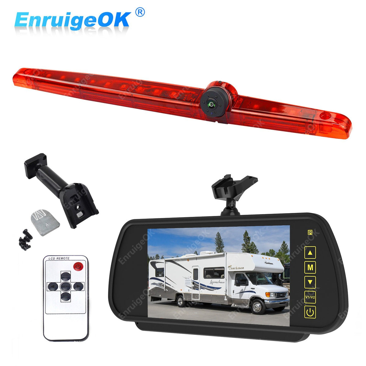 Universal High Level Rear Brake Light Camera for Coachmen Motorhome & 7" Monitor0