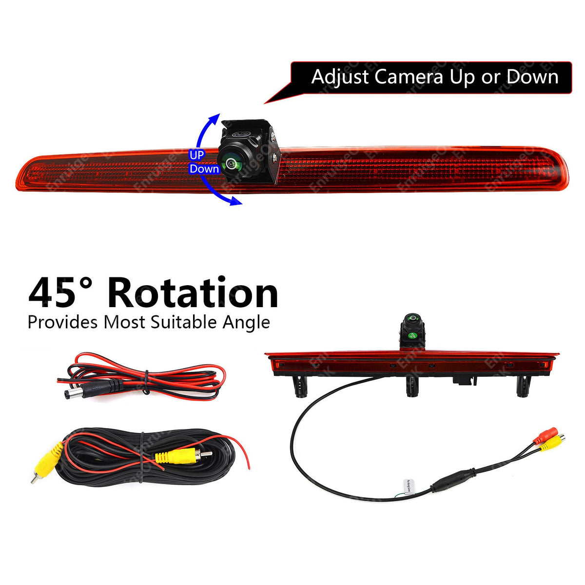 Rear Brake Light Camera Kit For VW Transporter T5 T5.1 Tailgate Single Door Only6