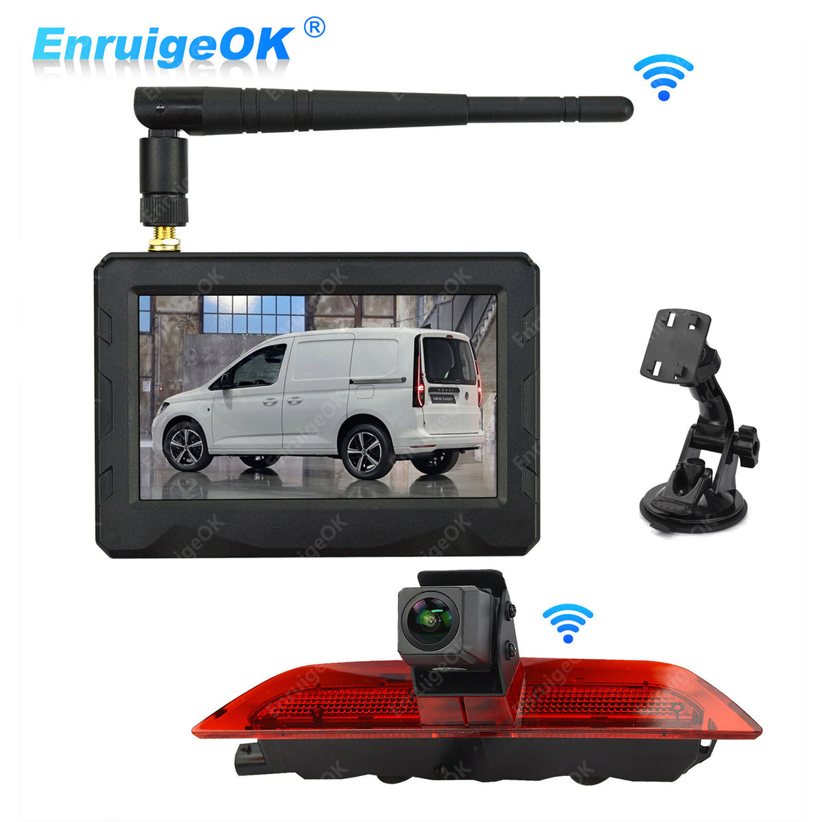 Wireless Rear Brake Light Reversing Camera Kit For VW Caddy MK4 (2020-Present)0