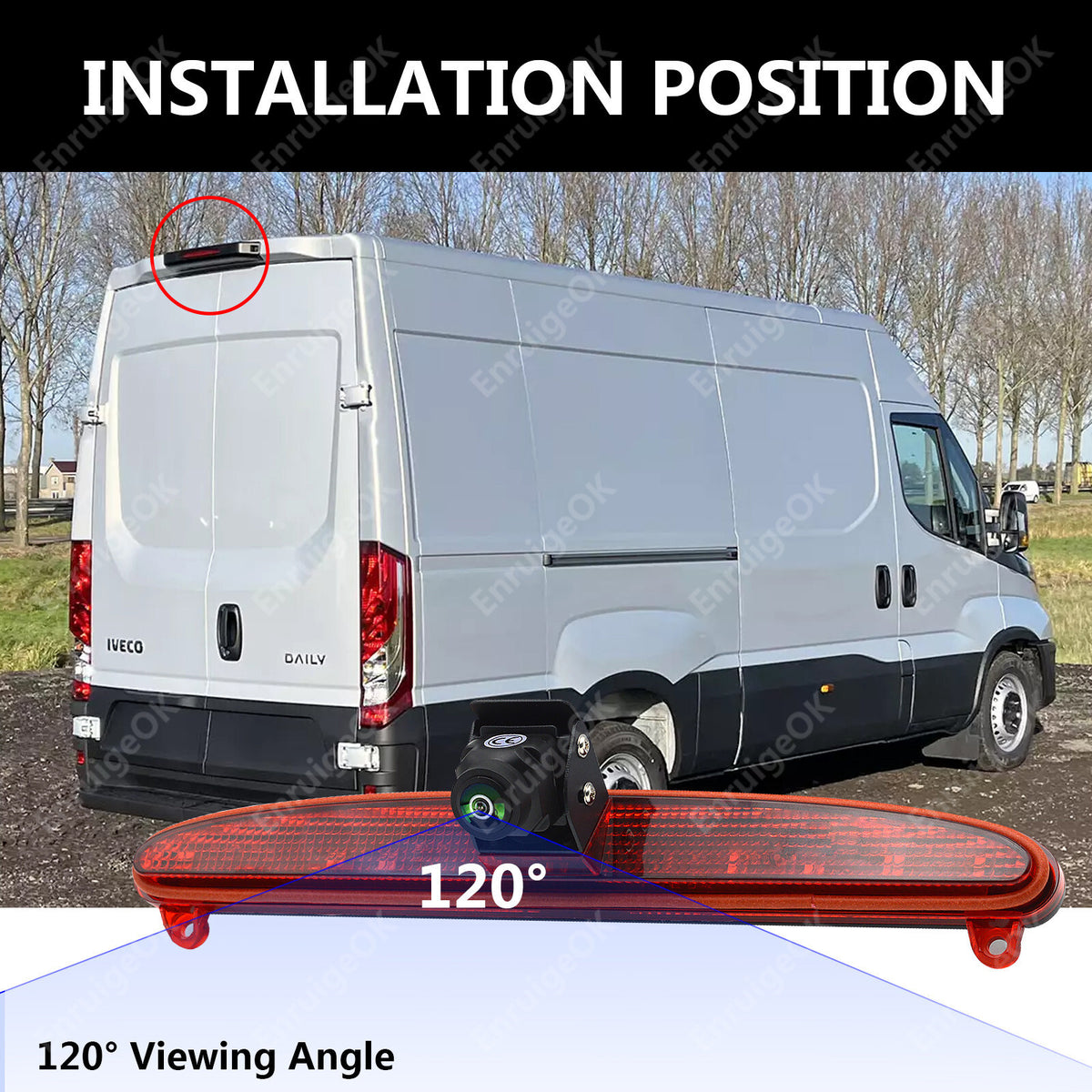 LED Brake Light Rear View Reversing Camera For IVECO DAILY 2015-20204