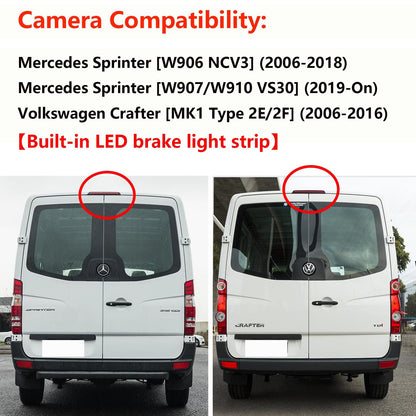 Dual Lens Brake Light Rear View Backup Camera for Mercedes Sprinter VW Crafter3