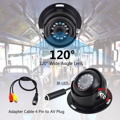 4 Pin Heavy Duty Caravan Reversing Rear View Dome Camera AHD 1080P Night Vision5