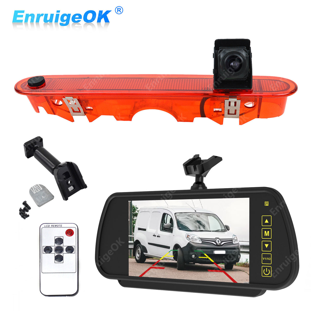 Brake Light Reversing Camera For Renault Kangoo Mercedes Citan+7" Mirror Monitor0