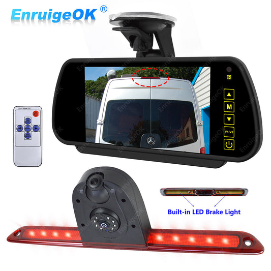For Mercedes Sprinter/VW Crafter Dual Rear Brake Light Reverse Camera 7" Monitor0