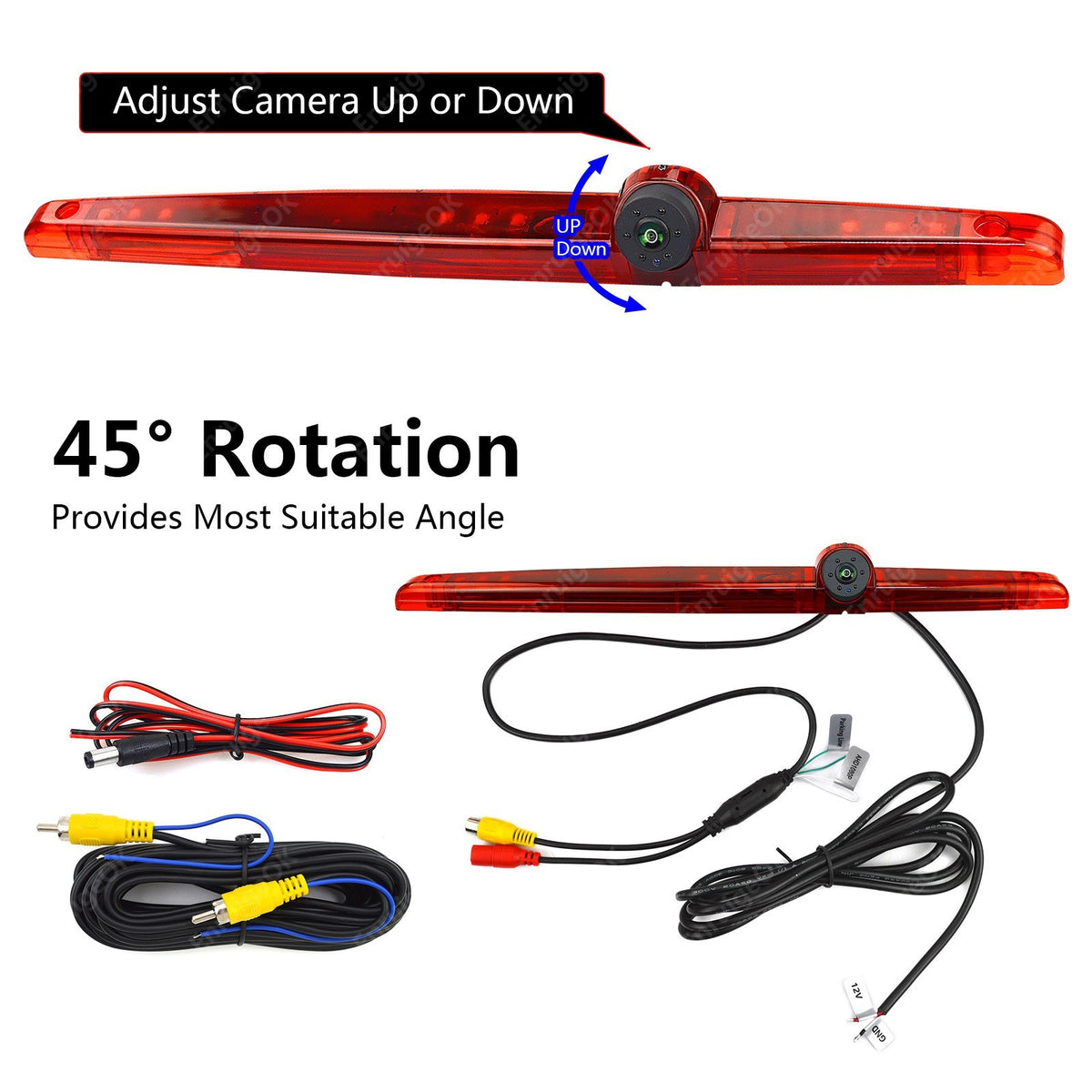 Surface Mounted 3rd Brake Light Backup Camera Universal for Coachmen Class C RVs7