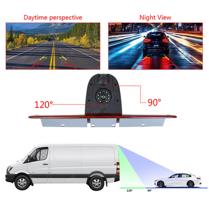 For Mercedes Sprinter VW Crafter Van Dual Rear Brake Light Reversing Camera 720P8