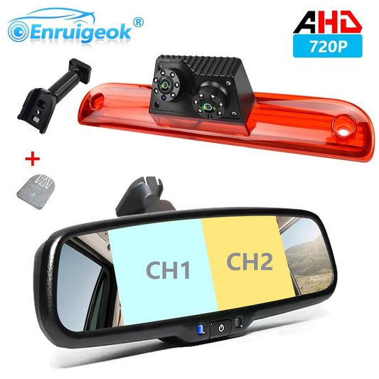 New Peugeot Boxer Fiat Ducato Brake Light Reversing Camera & 6.86" Split Screen0