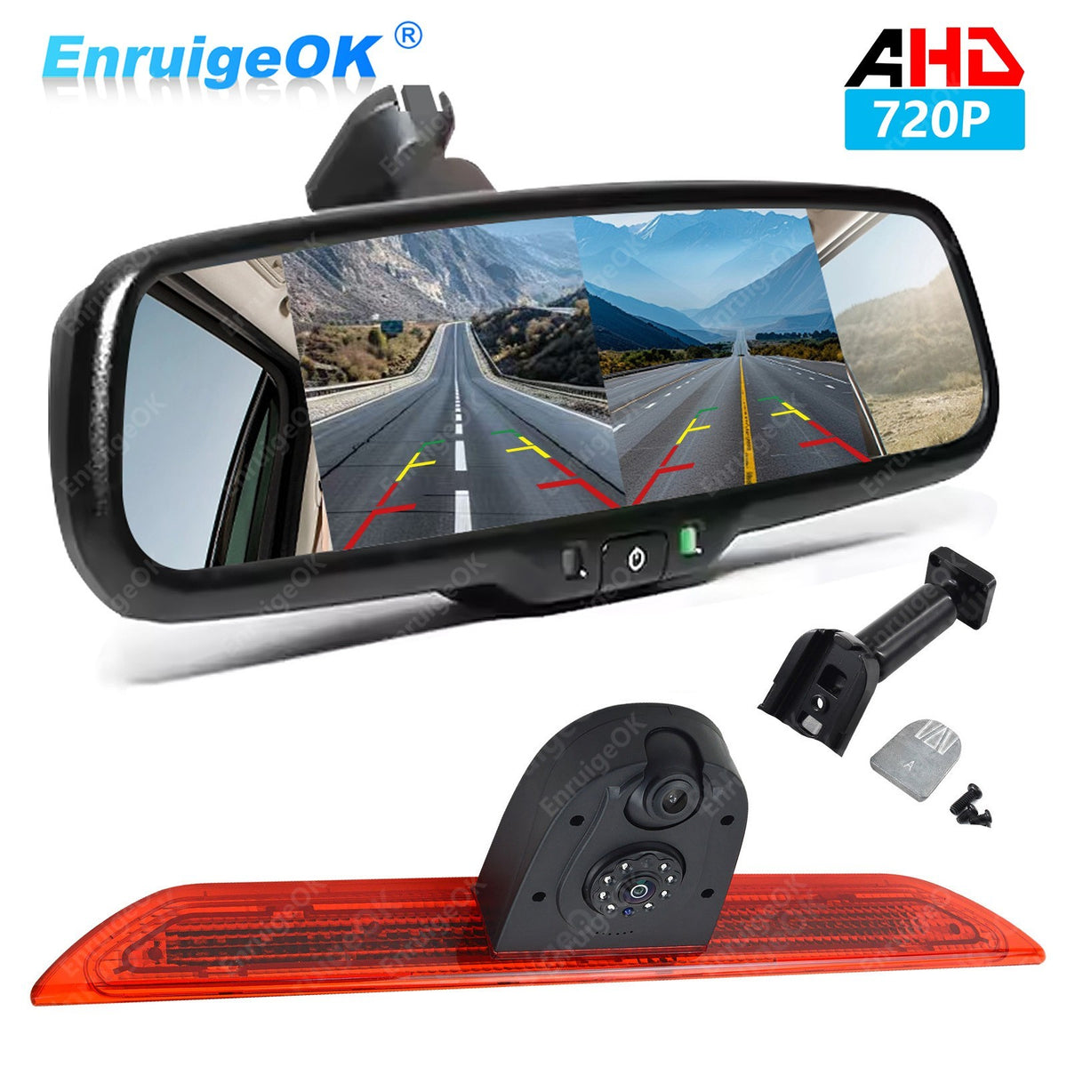 Ford Transit 350 MK8 Rear Brake Light Reversing Camera &6.86" Dual Split Monitor0