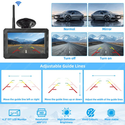 Wireless Rear Brake Light Reverse Camera Kit For Dacia Dokker/Lada Largus Cross4