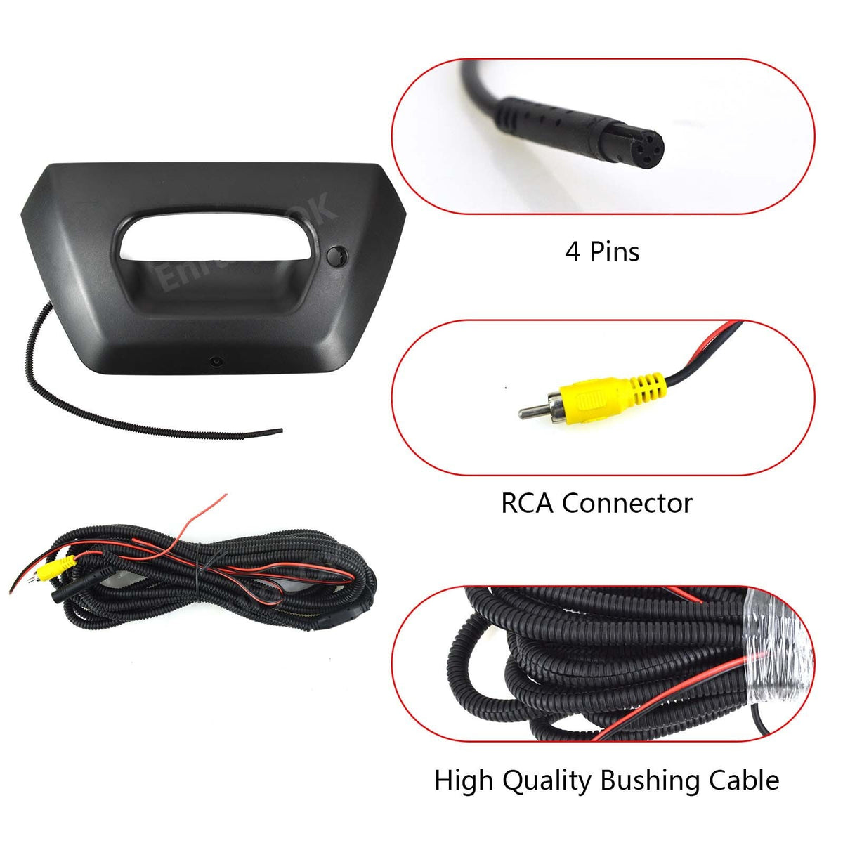For 2002-2006 Chevy Avalanche Tailgate Handle with Backup Camera &4.3'' Monitor4