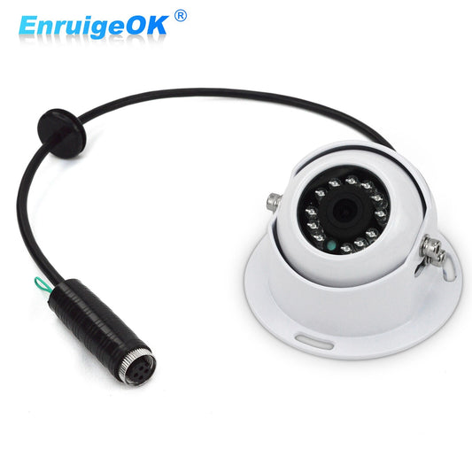White 4 PIN Heavy Duty Rear View Dome Camera AHD 1080P Metal Case For Truck Bus0