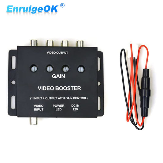Video Splitter 1 To 4 Video Signal Booster Splitter Amplifier 1 Input 4 Outputs0