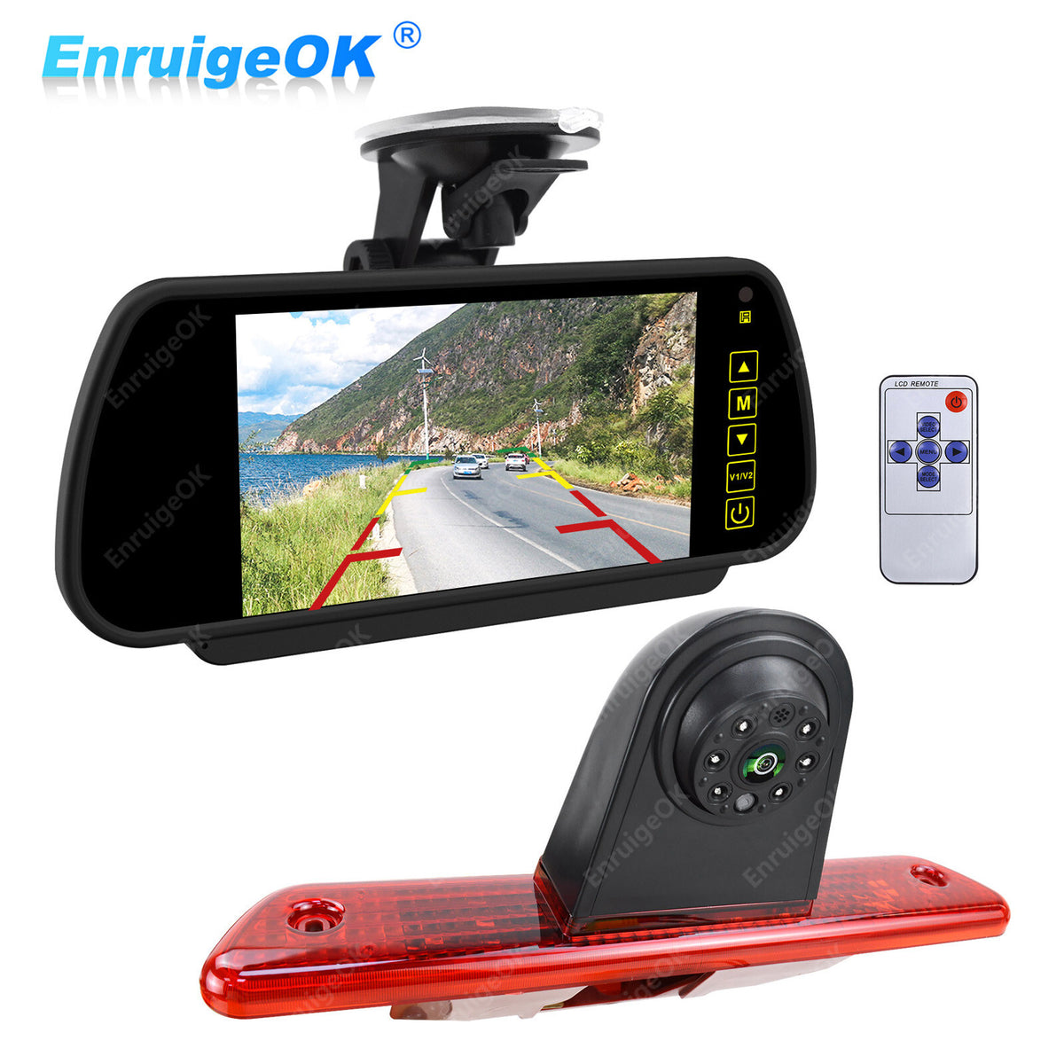 7" Monitor Rear Brake Light Reversing Camera For Citroen Dispatch Peugeot Expert0