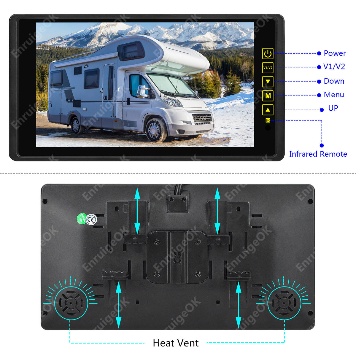 Fiat Ducato Citroen Relay Peugeot Boxer Dual Lens Brake Light Reverse Camera Kit11
