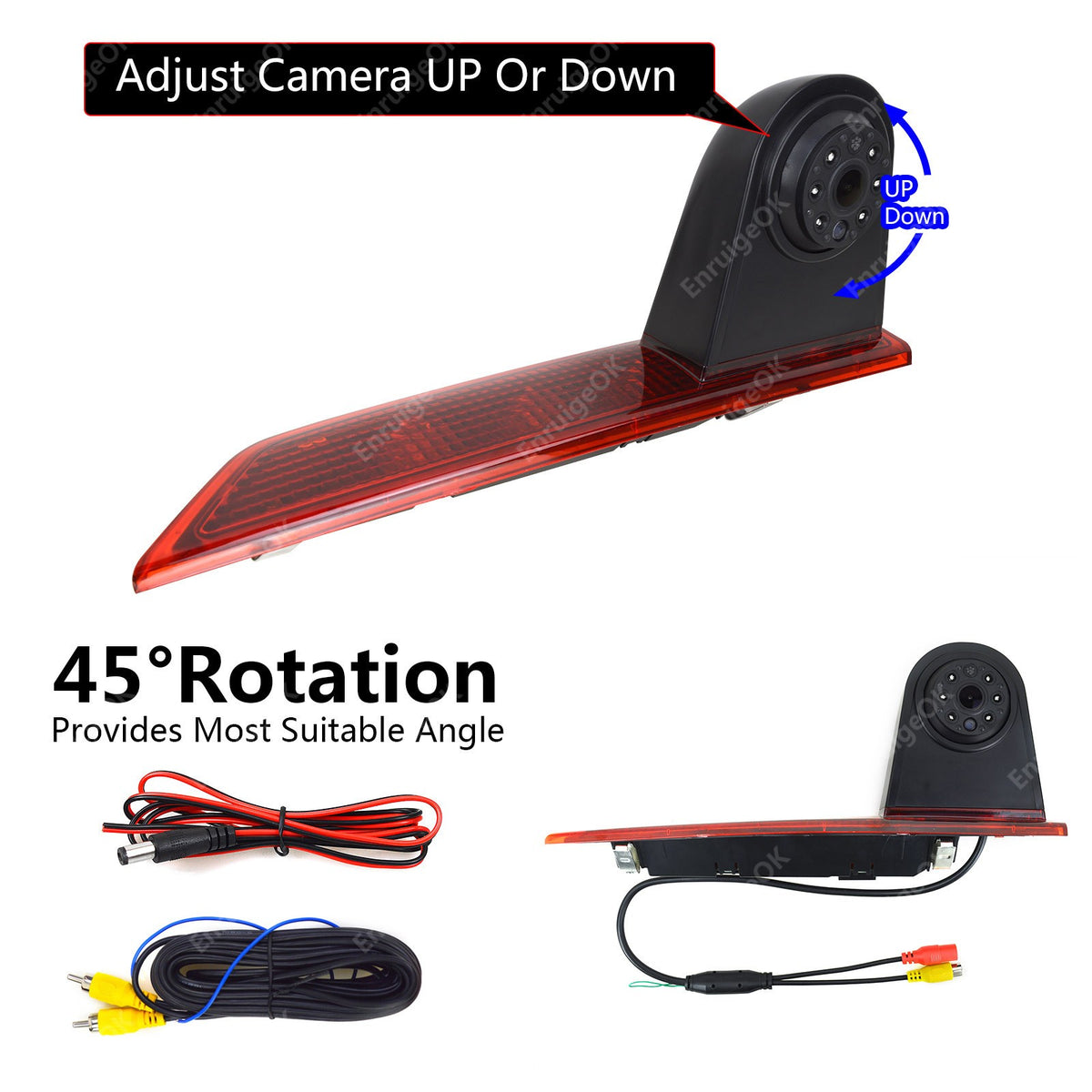 6.86" Split Monitor & Brake Light Camera for Ford Transit Custom (2016-Present)6