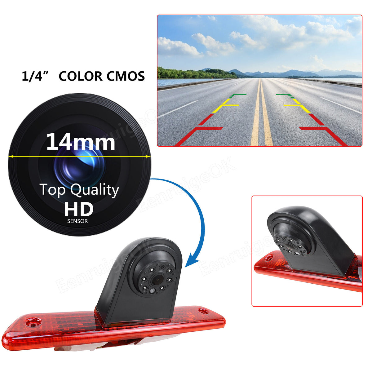 Citroen Dispatch Van 2007-2016 Rear Brake Light Reversing Camera + 7" Monitor15
