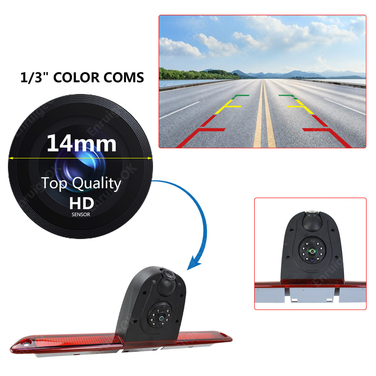7" Monitor Dual Reversing Backup Camera Kit For Mercedes Sprinter/VW Crafter19