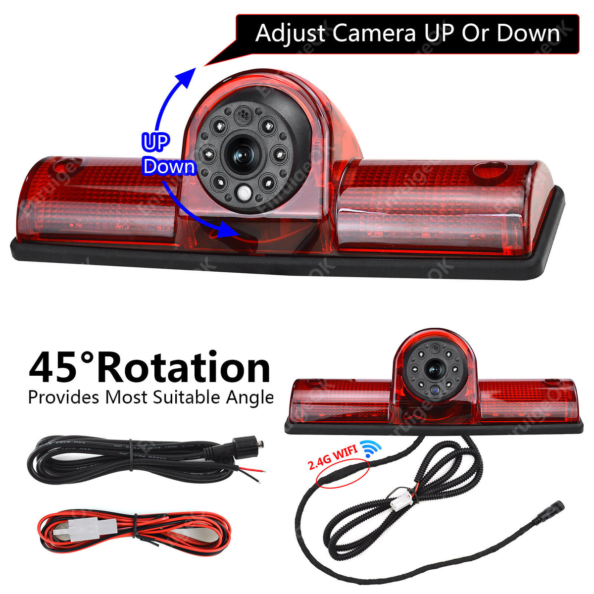 Wireless Universal High Level Brake Light Reverse Camera Kit for Commercial Vans10