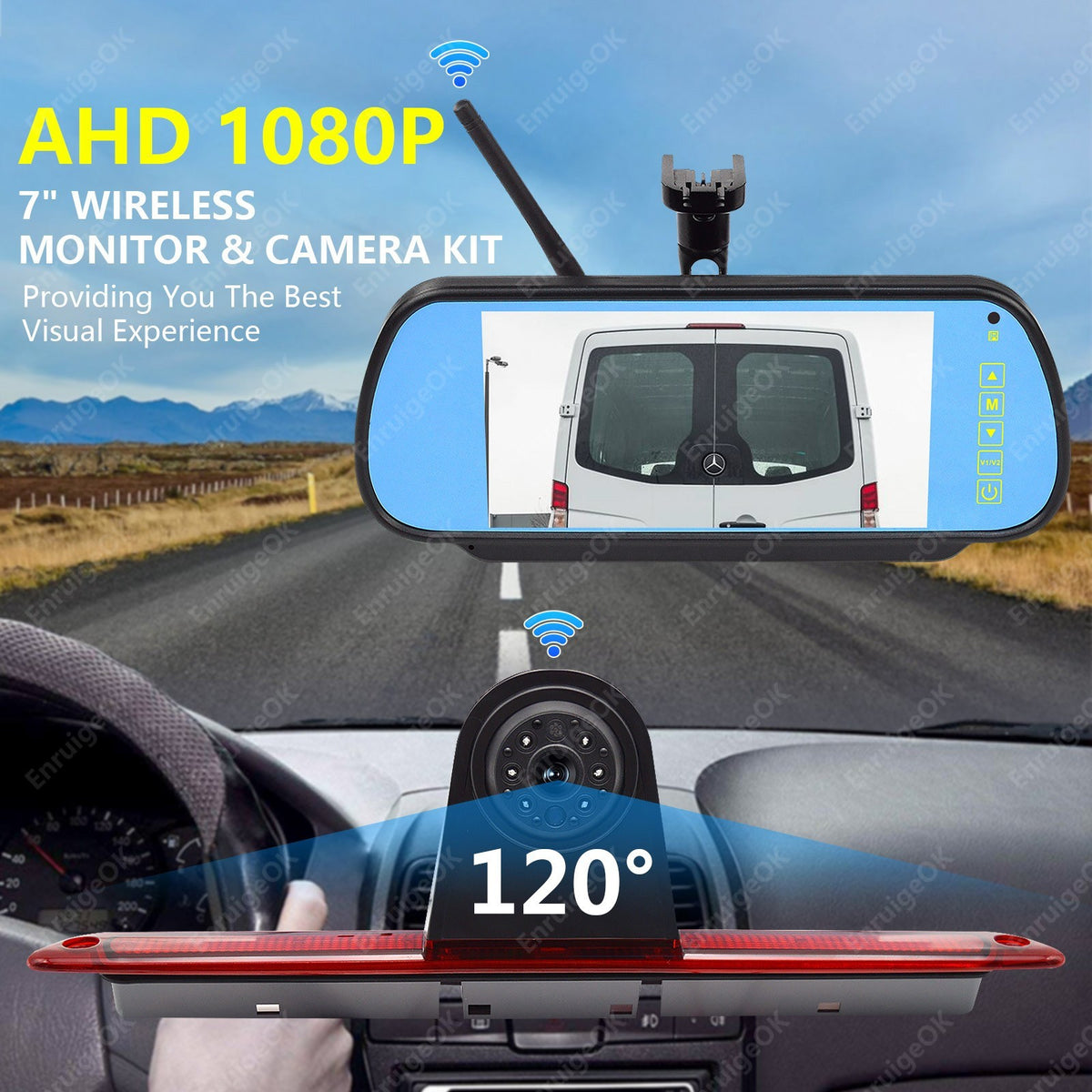Mercedes-Benz Sprinter VW Crafter HD Rear Brake Light Reversing Camera Kit