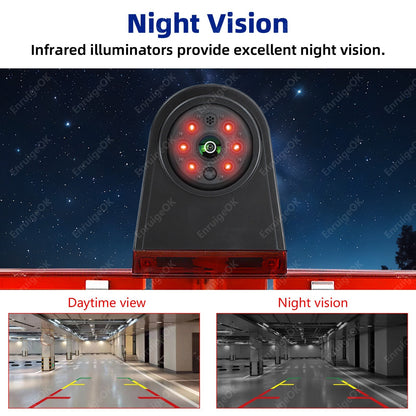 Rear Brake Light Camera for Mercedes-Benz V-Class V260 &6.86" Dual Split Monitor9