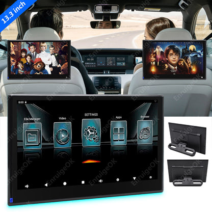 13.3" Android Headrest Monitor WIFI Car Player Bluetooth Rear Seat Entertainment0