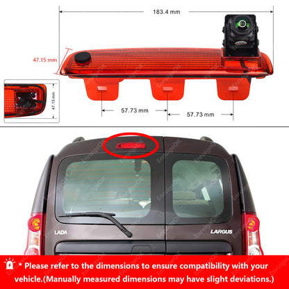 6.86" Monitor&Rear Brake Light Reversing Camera for Dacia Dokker Dacia Logan MCV3