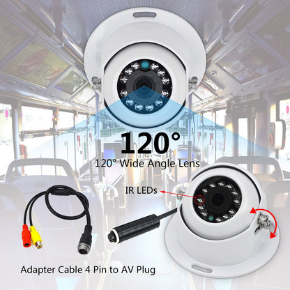 7" Rear View Mirror Monitor & White Dome Reversing Camera for Motorhome Vans4