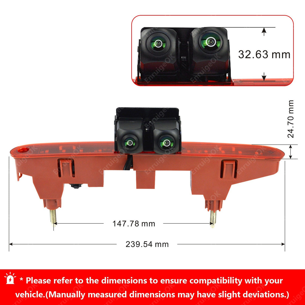 Dual Reversing Camera For Citroen Berlingo Peugeot Partner Mk2 Mk3 6.86" Monitor2