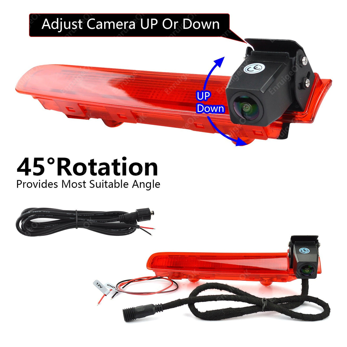 Wireless Reverse Camera For VW Transporter T5 T5.1 Barn Doors Brake Light Fit6